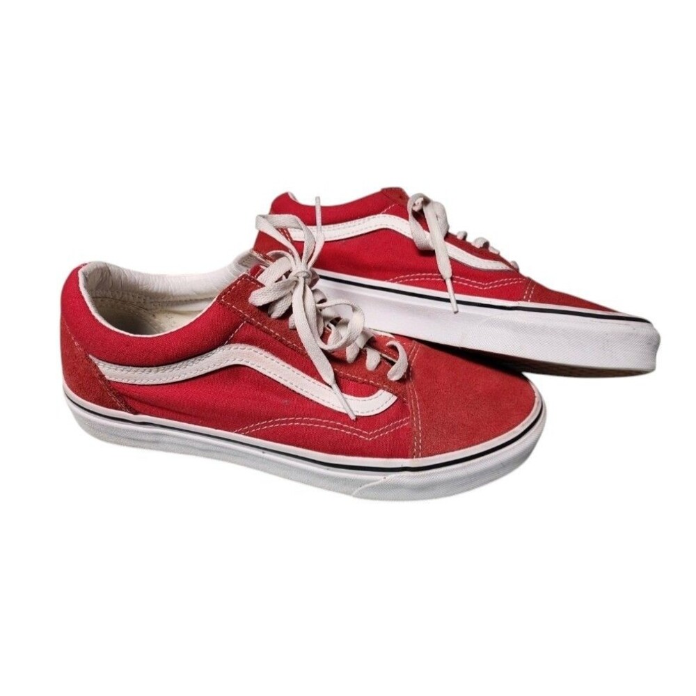 VANS #36 Old Skool Racing Red/True White Suede Low Top Sneakers EU 40.5 W 9.5 M8